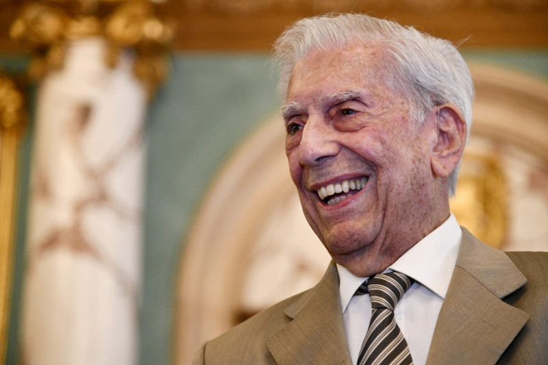 El escritor peruano Mario Vargas Llosa durante el acto de este miércoles