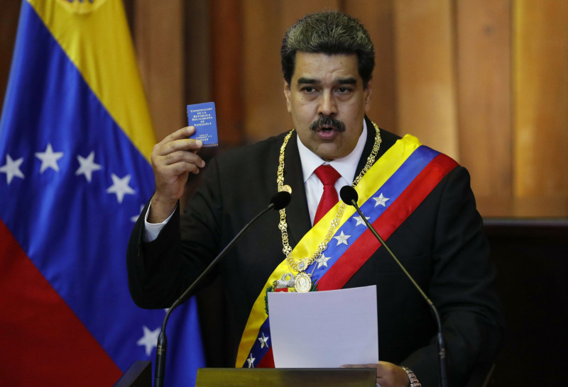 Debilitada y fracturada, la oposición intenta recomponerse después de que el simbólico "gobierno interino" del dirigente opositor Juan Guaidó fuese eliminado por sus propios aliados en enero. En la foto, Nicolás Maduro.