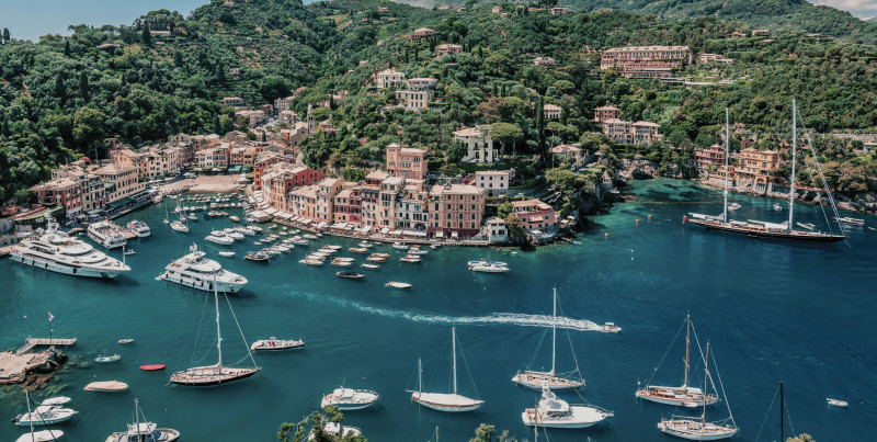 Portofino, Italia, es un paraíso para el turista.