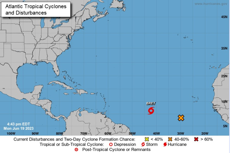La tormenta tropical Bret se podría aproximar a las Antillas Menores y Puerto Rico