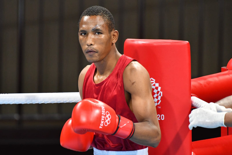 Alexis de la Cruz, medallista de bronce en Copa Mundial de Boxeo 2021.