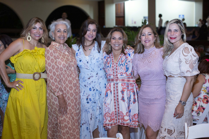 Yoloris de Martínez, Francia de Batista, Karina García, urania Ovalles, Brenda Martínez y Rosmery Peralta.