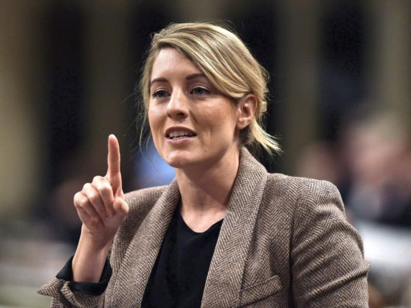 La ministra de Relaciones Exteriores de Canadá, Melanie Joly.