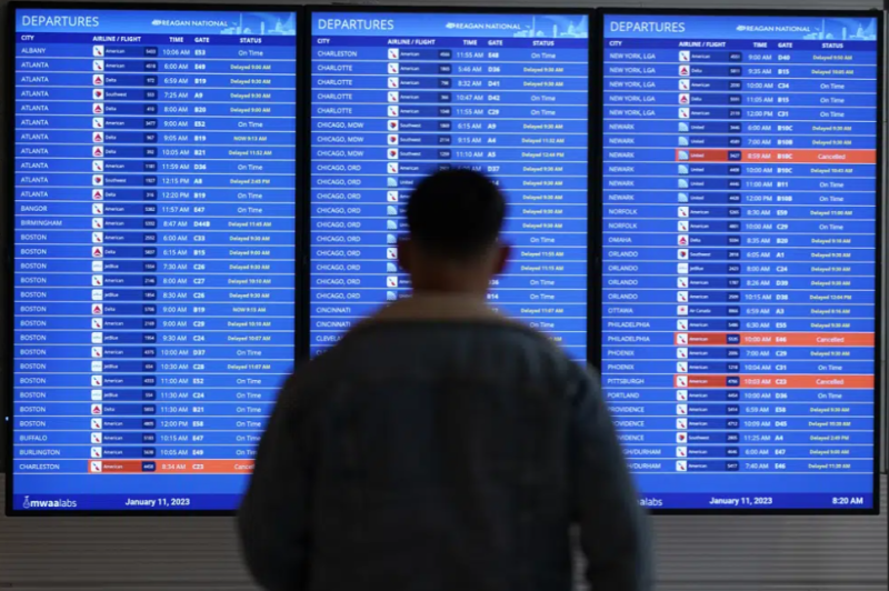 Pasajero en el aeropuerto