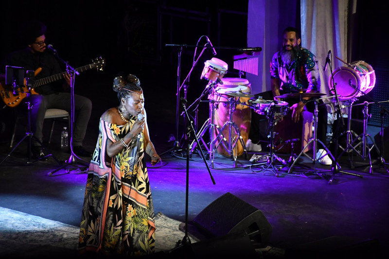 La artista española Buika durante su concierto en el hotel Jaragua de Santo Domingo, con el que inició su gira “Buika Music World Tour”, el sábado 1 de julio, 2023.