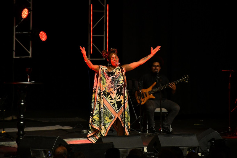 Buika cuando cantaba la noche del sábado en el hotel Jaragua de Santo Domingo.