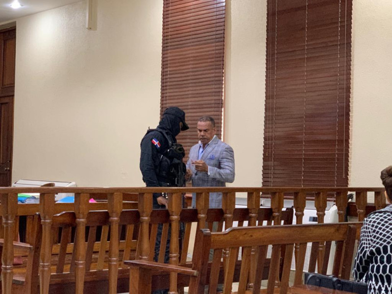 Félix Alburquerque Comprés durante juicio en el  Tercer Tribunal Colegiado del Distrito Nacional