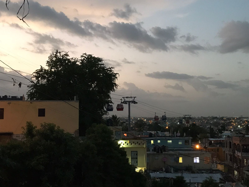 Imágenes de la avería en el Teleférico de Santo Domingo