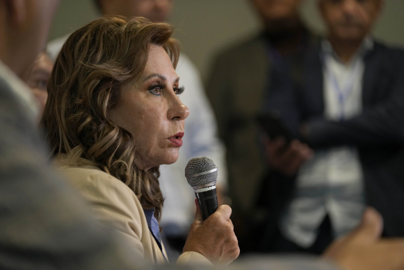 La candidata presidencial socialdemócrata Sandra Torres