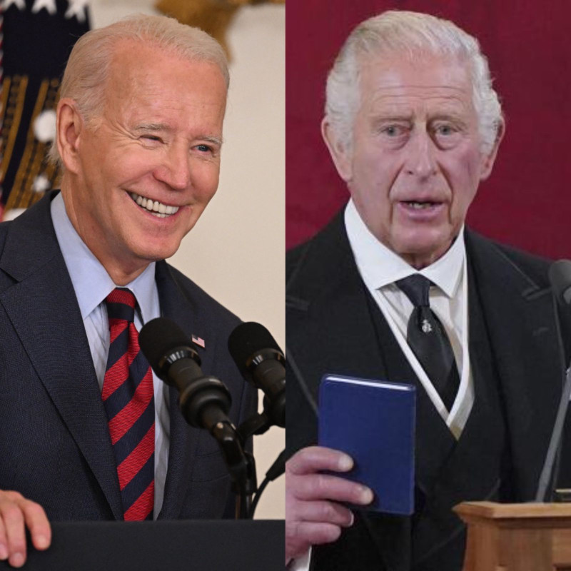 Presidente estadounidense Joe Biden y Carlos III, rey de Reino Unido