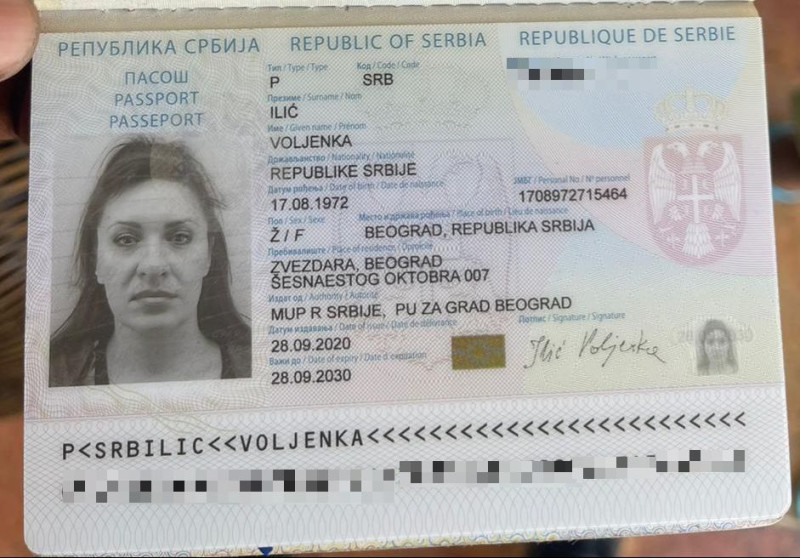 Documento de identificación de Viljenka IIic