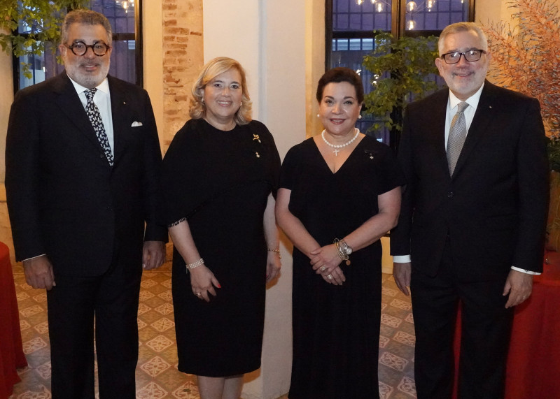 Enrique de Marchena, Wendy de Marchena, Fabiola Herrera de Valdez y Enrique Valdez.