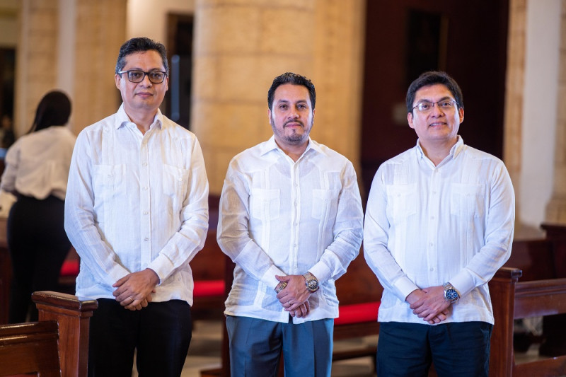 Nilson Zegarra, Edwin Rodríguez y Ubaldo Dedios