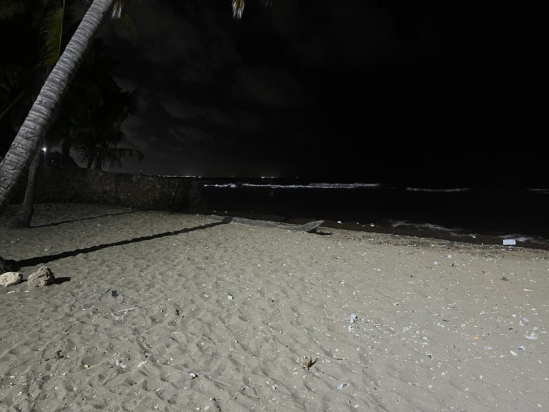 Playa Güibia, en la que está prohibido bañarse porque está contaminada.