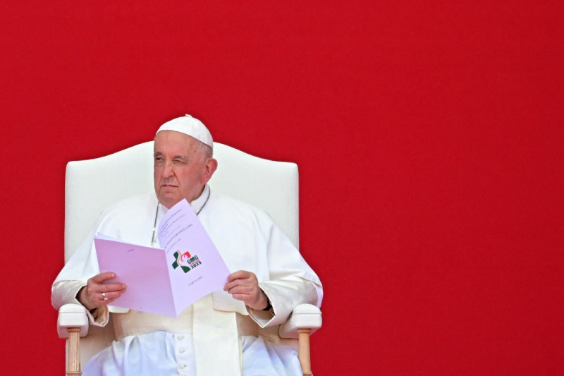 Papa Francisco en la Jornada Mundial de la Juventud en Lisboa, Portugal.