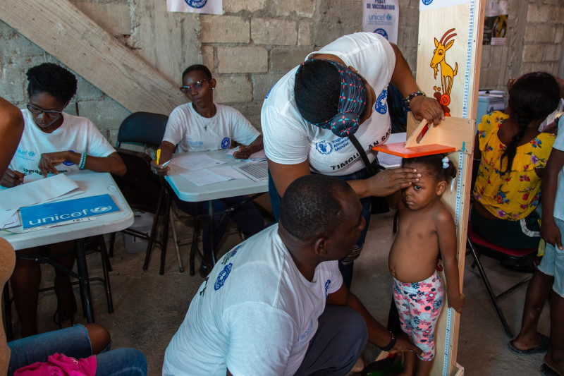 Una clínica móvil de Unicef en Haití