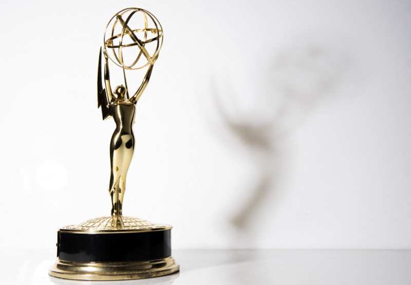 El Trofeo Emmy, en Los Ángeles, California, 16 de septiembre de 2021. Los premios Emmy se pospusieron casi cuatro meses, dijeron los organizadores el 10 de agosto de 2023, mientras las huelgas paralizantes de los actores y escritores de Hollywood se prolongan sin una solución a la vista.