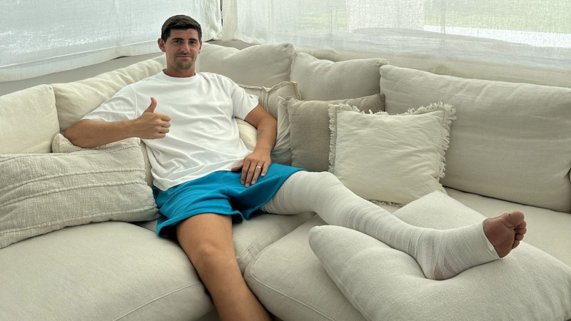 Thibaut Courtois sufrió una rotura del ligamento cruzado anterior de la rodilla izquierda.
