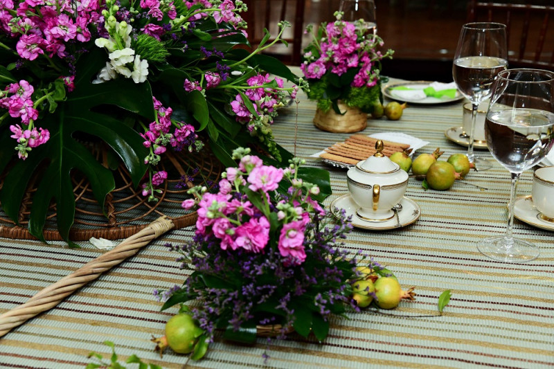 La decoración de la mesa de té del salón Arturo J. Pellerano Alfau estuvo a cargo de Isidro Nolasco.