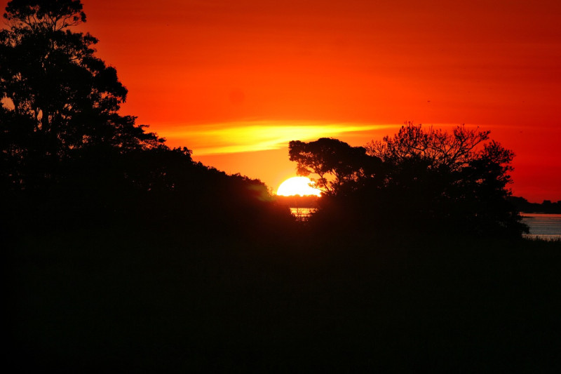 Puesta de Sol en la Amazonia.