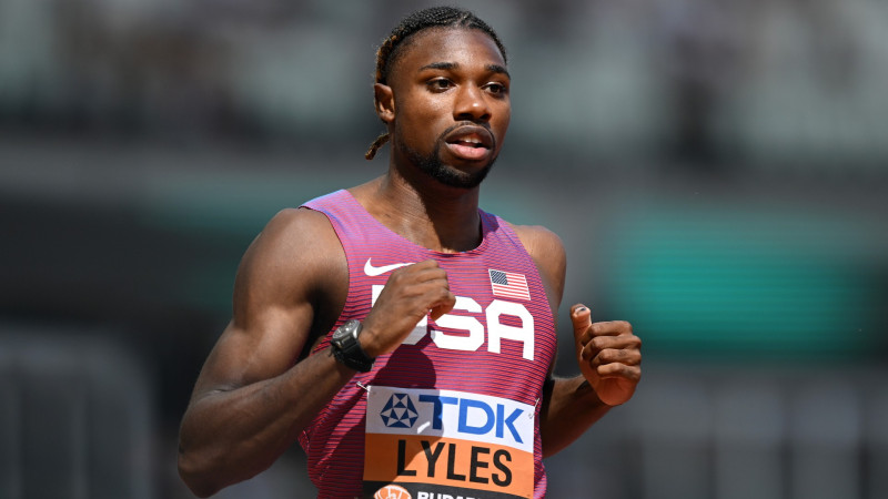 Noah Lyles hizo el doblete de los 100 y 200 metros planos.