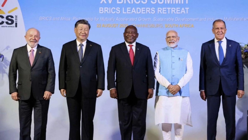 Representantes de los países que integran el grupo BRICS.