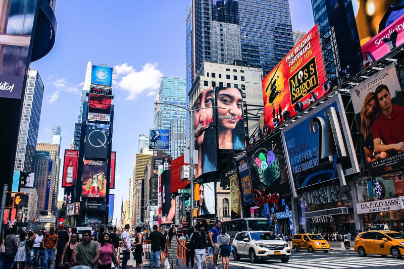 Fotografía de Times Square.