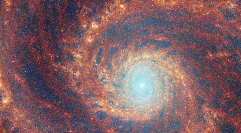 Imagen de la Galaxia del Remolino tomada por Webb.