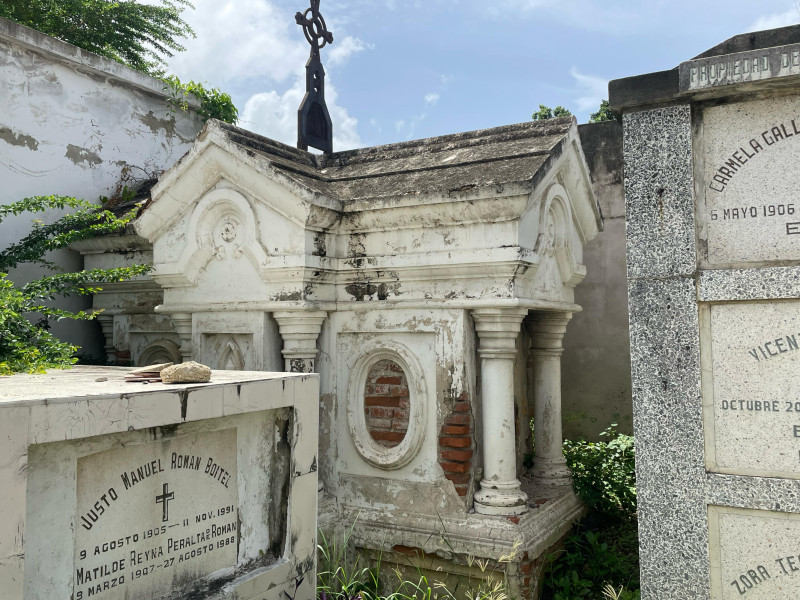 Numerosos mausoleos y lápidas, que podrían ser patrimonio cultural, están arropadas por maleza.