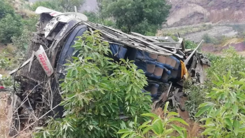 Bus accidentado que partió de Huancayo rumbo a Ayacucho