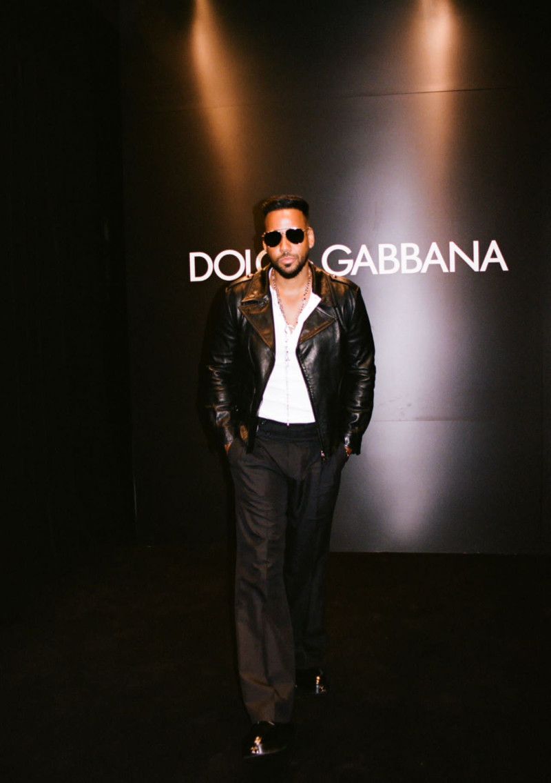 Romeo Santos en el desfile de Dolce & Gabbana