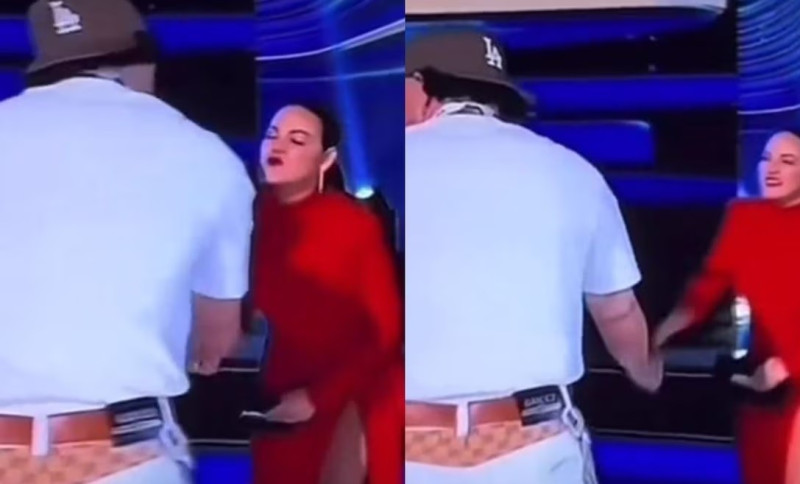 Bad Bunny rechazó darle un beso a Maité Perroni en los Premios Billboard Latinos.