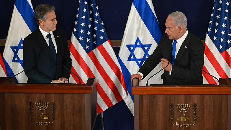 Antony Blinken fue recibido por Benjamin Netanyahu.