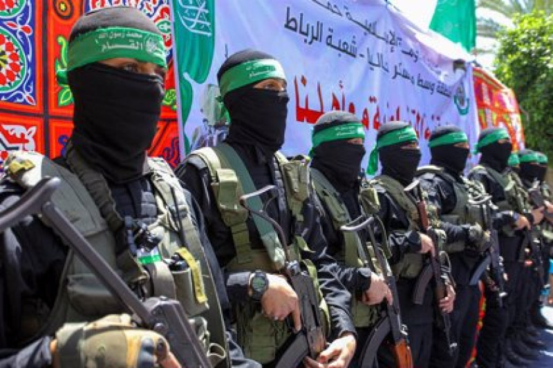 Miembros de las Brigadas Ezeldín al Qasam, brazo armado de Hamás, en la Franja de Gaza.