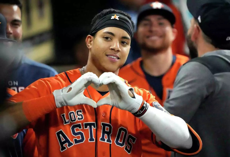 Jeremy Peña, campocorto dominicano de los Astros de Houston.