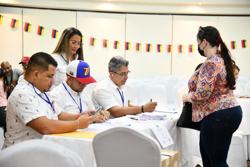 Imagen de las elecciones primarias de Venezuela llevadas a cabo en República Dominicana.