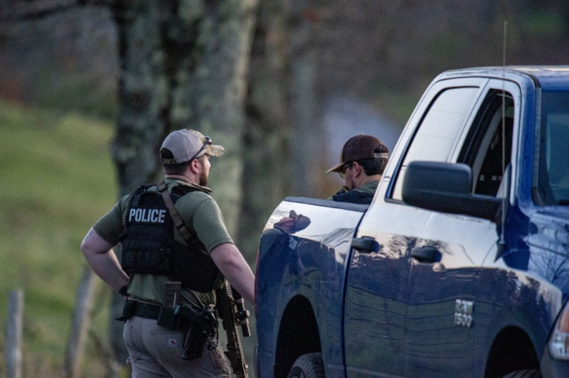 Policías en Lewiston, Maine