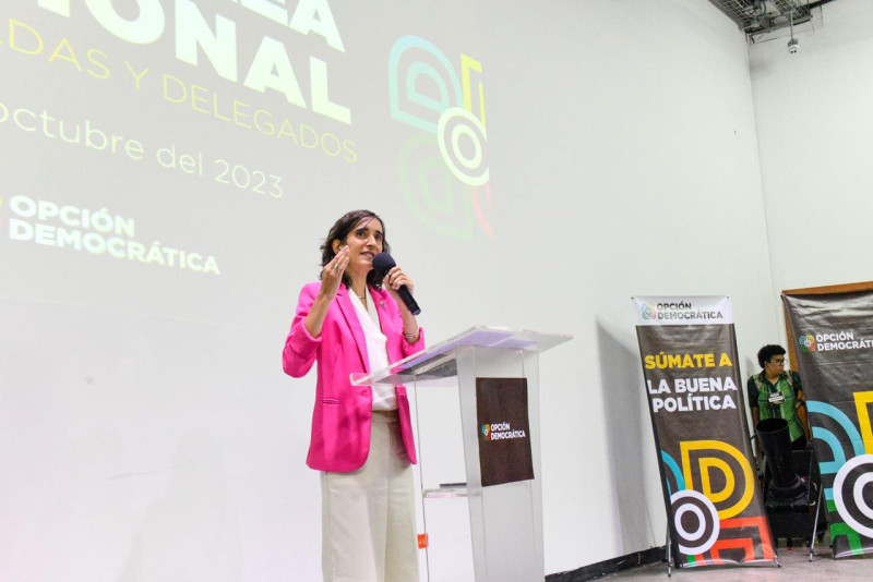 Virginia Antares Rodríguez fue proclamada por el partido Opción Democrática presidido por Minou Tavárez Mirabal