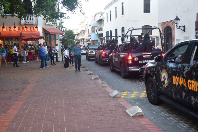 El patrullaje de la Policía Nacional estuvo presente