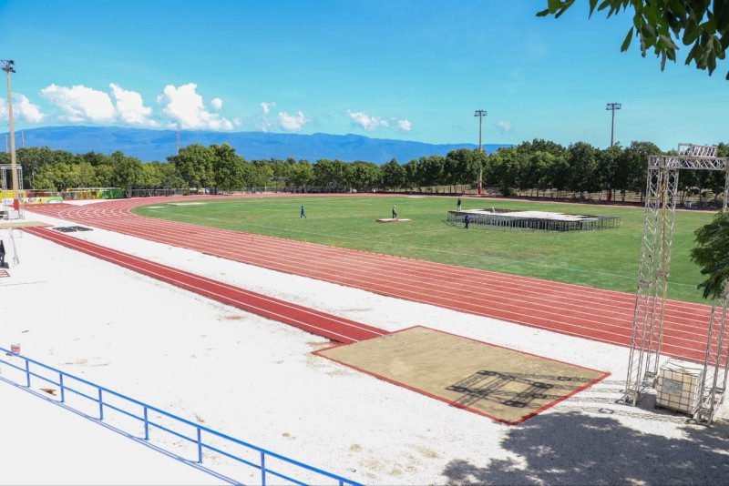 El estadio de la Villa Olímpica de Barahona, lugar donde se realizará la ceremonia de apertura de los juegos.