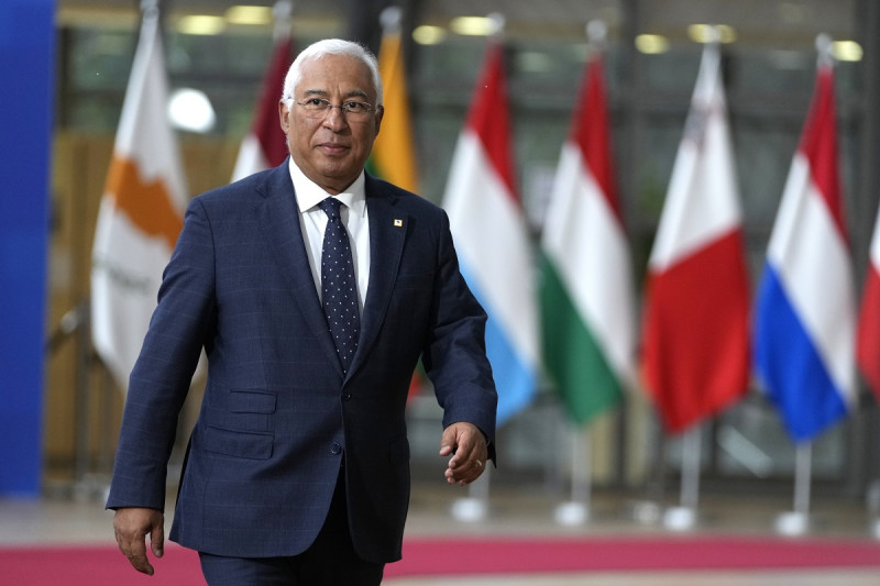 El primer ministro de Portugal  Antonio Costa en la cumbre de la UE en Bruselas, el 26 de octubre de 2023.