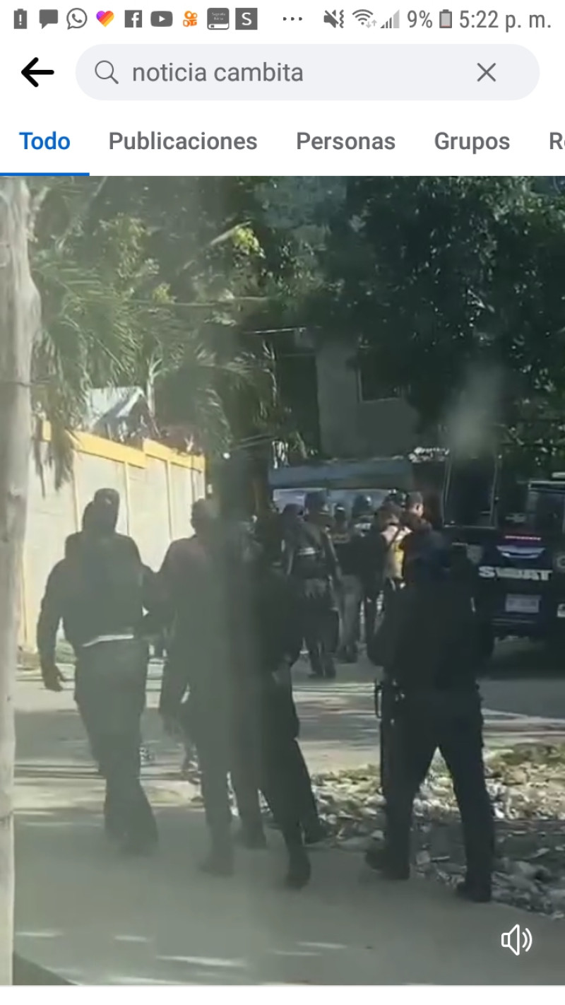 Tropas policiales y militares montan operativo en cambita tras supuesto narco.