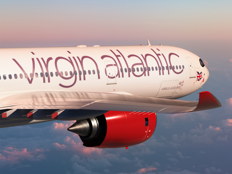 Avión de la aerolínea Virgin Atlantic