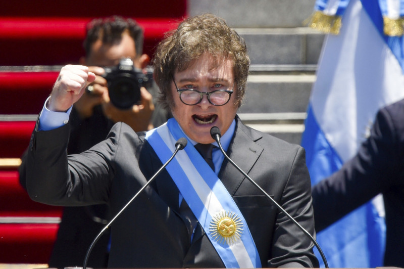 El recién juramentado presidente de Argentina, Javier Milei