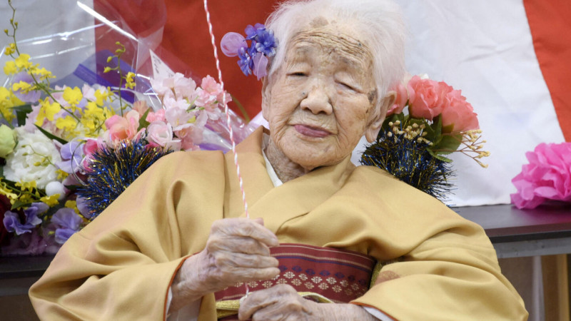 Persona más longeva de Japón, que es el segundo país con más personas mayores.