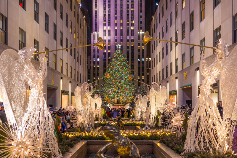 El emblemático árbol navideño de Rockefeller Center en Manhattan