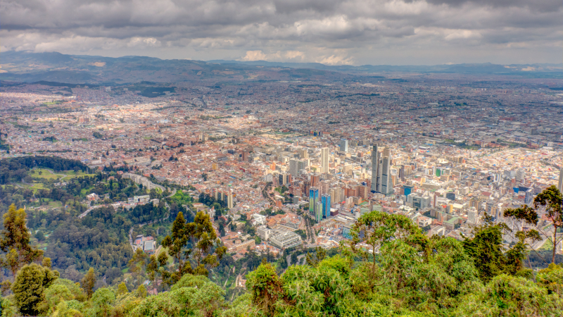 Vista desde el cerro de Monserrate, Colombia