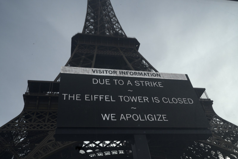 huelga en la Torre Eiffel