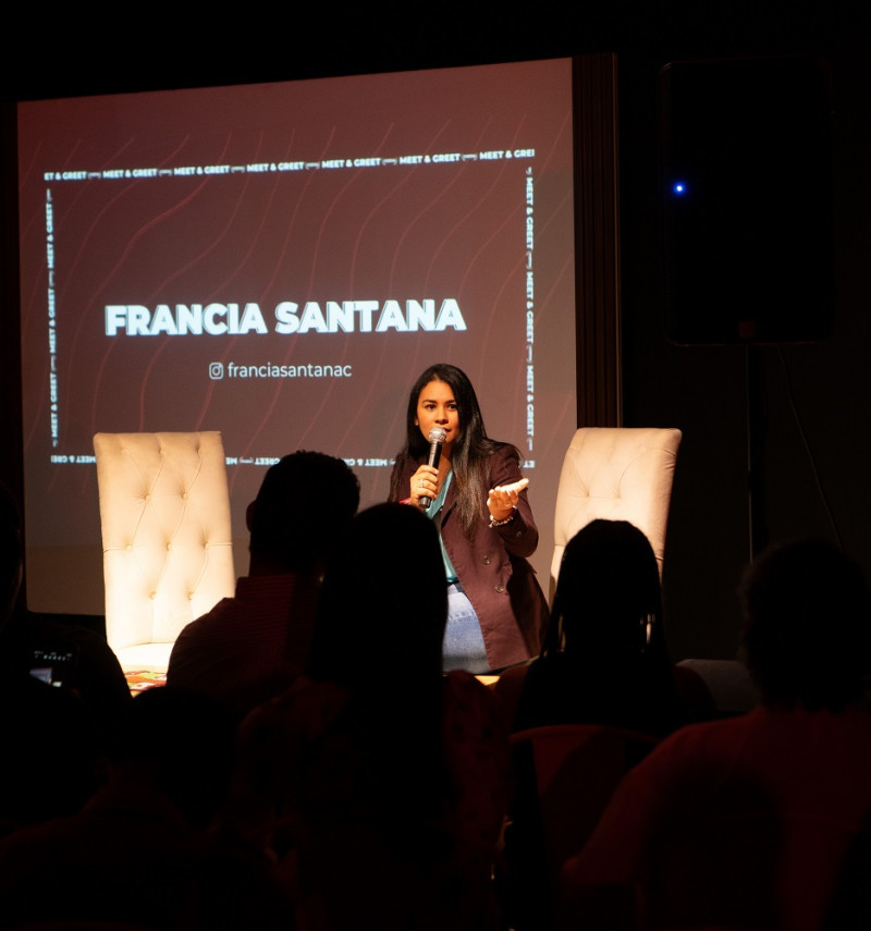Francia Santana durante su intervención.