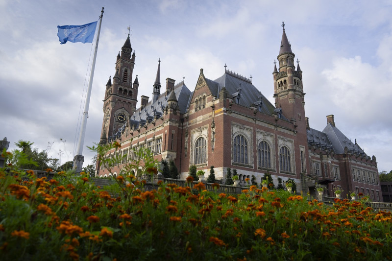 Vista del Palacio de Paz donde se encuentra la Corte Internacional de Justicia, en La Haya, Holanda, el 19 de septiembre de 2023.